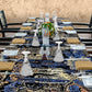 Deep Blue and Yellow Patterns 3m Rectangle Tablecloth
