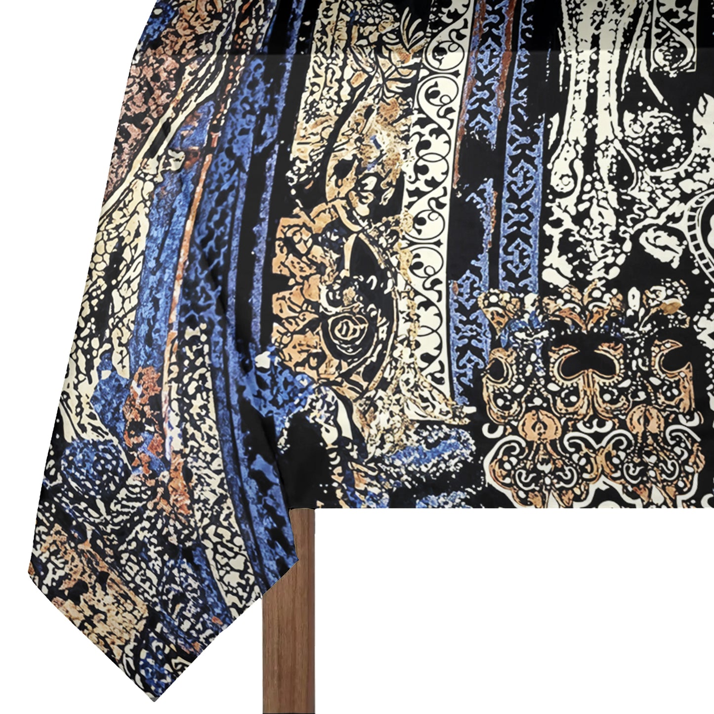 Deep Blue and Yellow Patterns 3m Rectangle Tablecloth