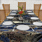 Deep Blue and Yellow Patterns 3m Rectangle Tablecloth