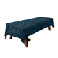 Deep Blue on Black 3m Rectangle Tablecloth