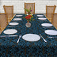 Deep Blue on Black 3m Rectangle Tablecloth