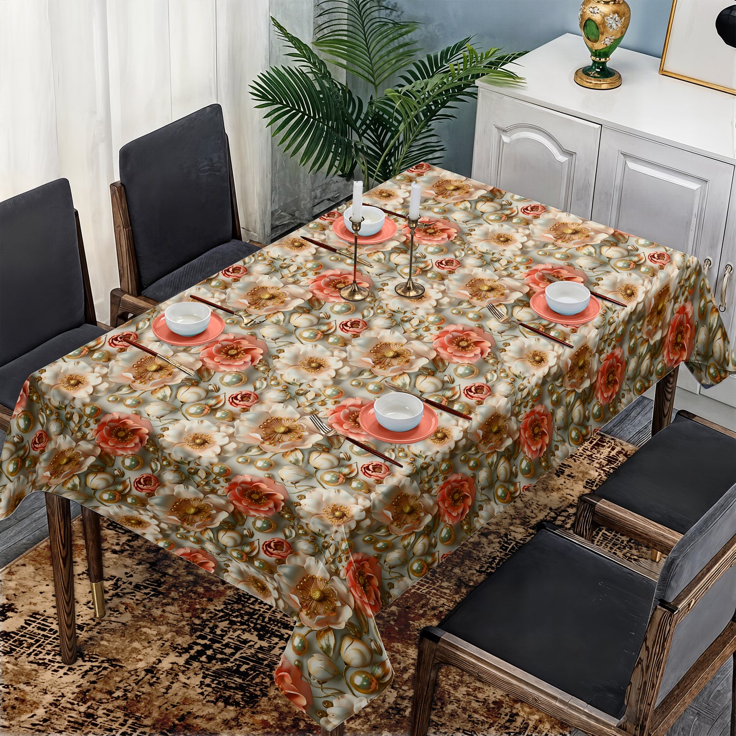 Deep Cream Rectangle Tablecloth