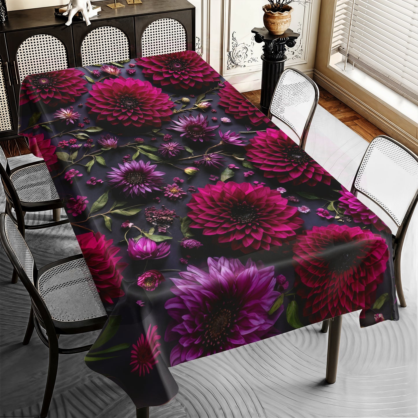 Deep Red Beauty Rectangle Tablecloth