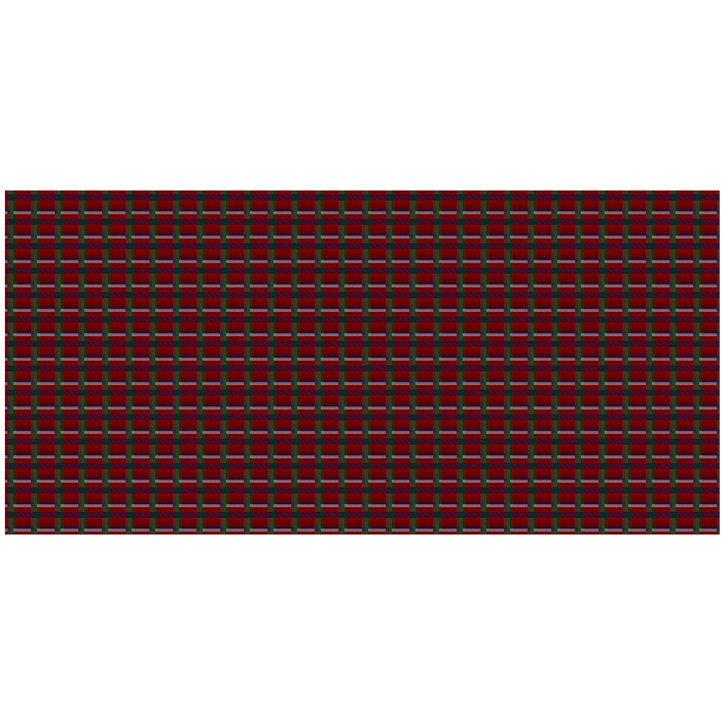 Deep Red Checkered Pattern 3m Rectangle Tablecloth