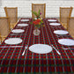Deep Red Checkered Pattern 3m Rectangle Tablecloth