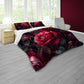 Deep Red Roses Duvet Cover Set by Wikus Schalkwyk
