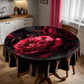 Deep Red Roses Round Tablecloth by Wikus Schalkwyk
