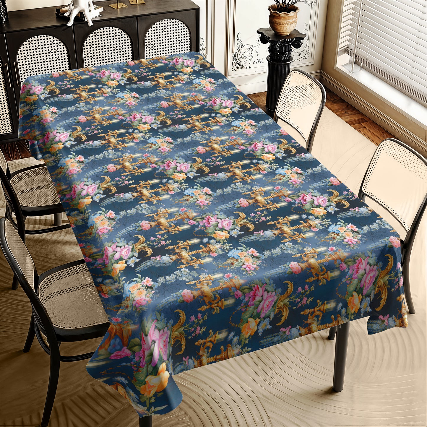 Deep Sea Blue Rectangle Tablecloth