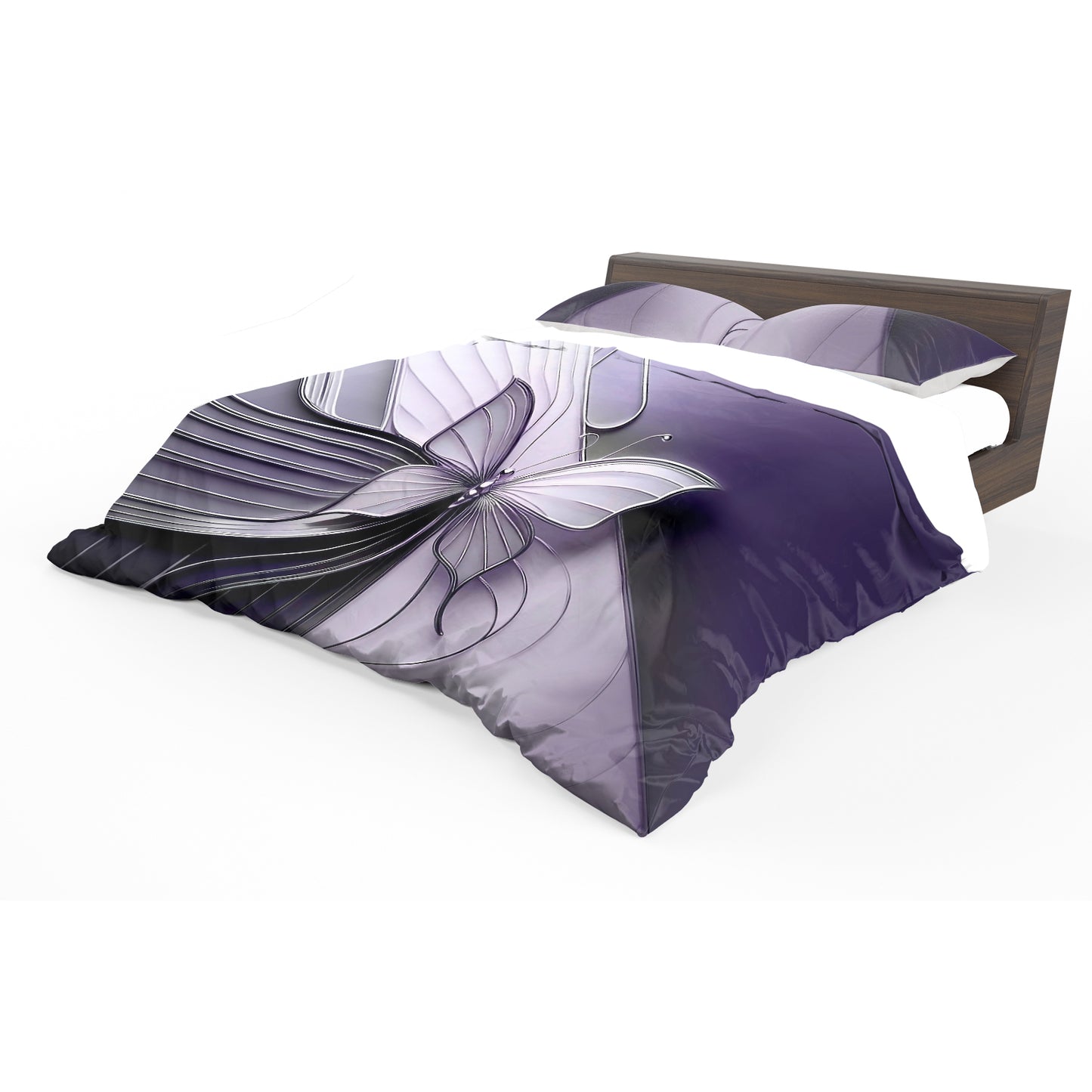 Deep Violet Butterfly Wings Duvet Cover Set