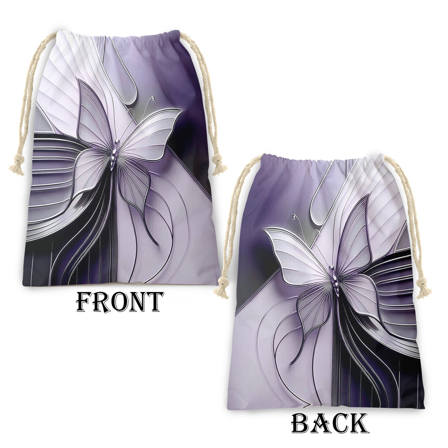 Deep Violet Butterfly Wings Gift Bag (Set of 2)