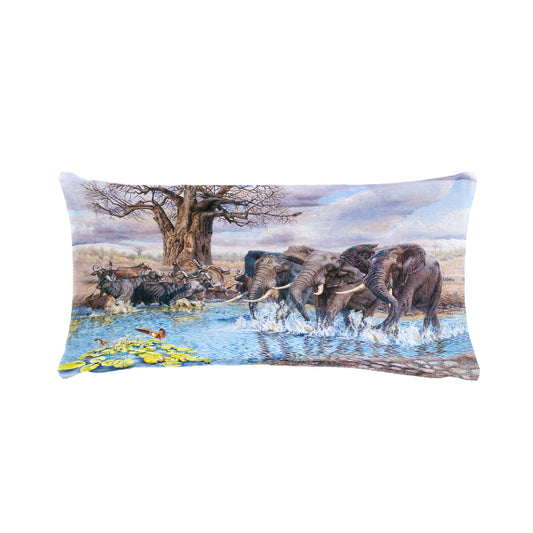 Watering Hole By Delene Lambert Oblong Luxury Scatter