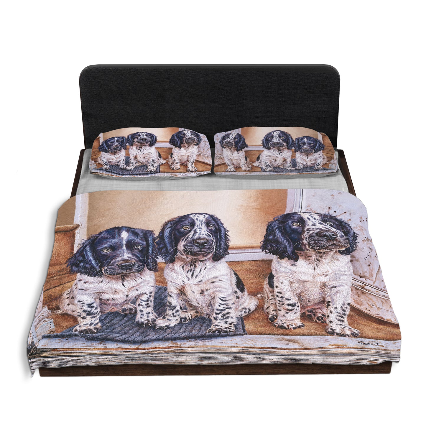 Puppies Duvet Cover Set By Delene Lambert