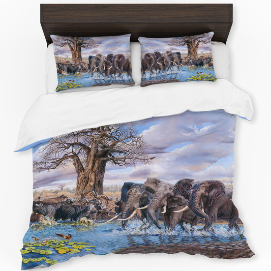 Watering Hole By Delene Lambert Duvet Cover Set