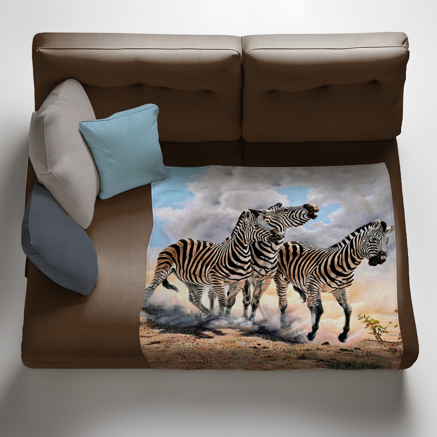 Zebra Fleece Blanket by Delene Lambert.