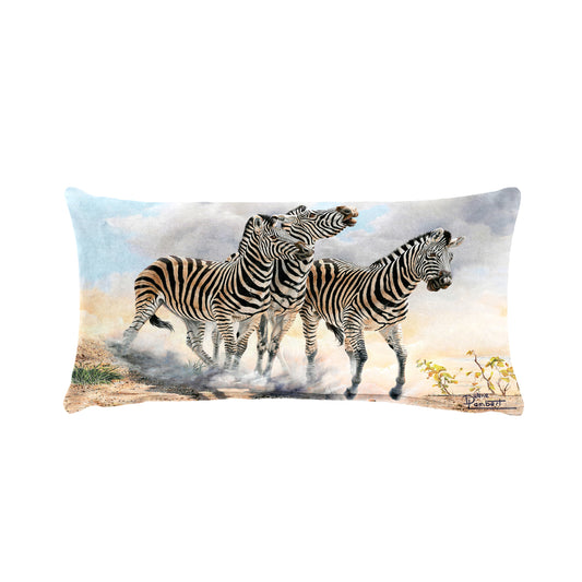 Zebras By Delene Lambert Oblong Luxury Scatter