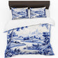 Delft Blue Botanic 2400x2100 Queen Duvet