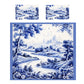 Delft Blue Botanic 2400x2100 Queen Duvet