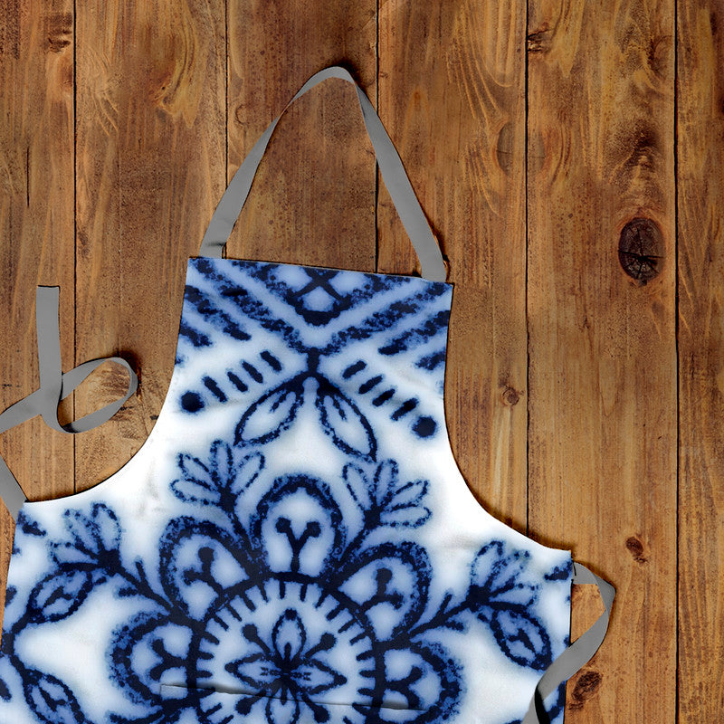Delft Pattern Medium Length Apron