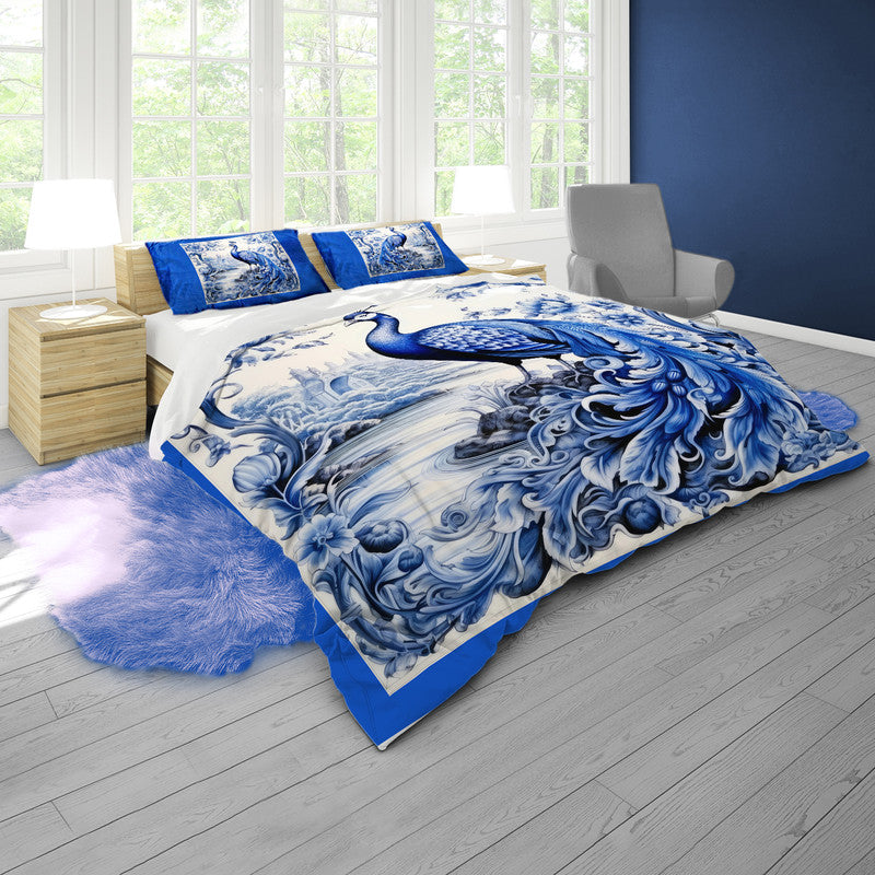 Delft Peacock Duvet Cover Set