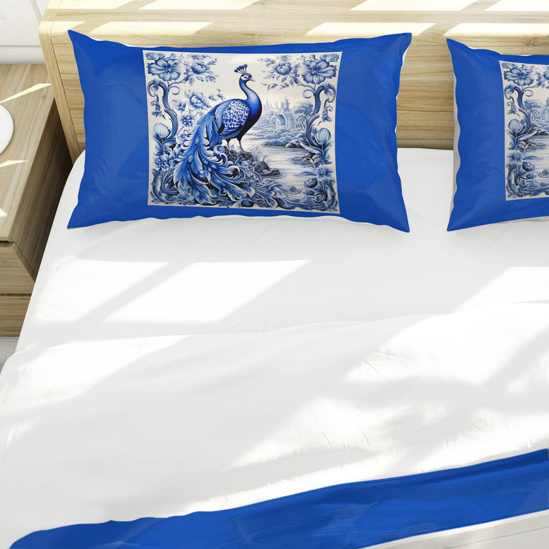 Delft Peacock Duvet Cover Set