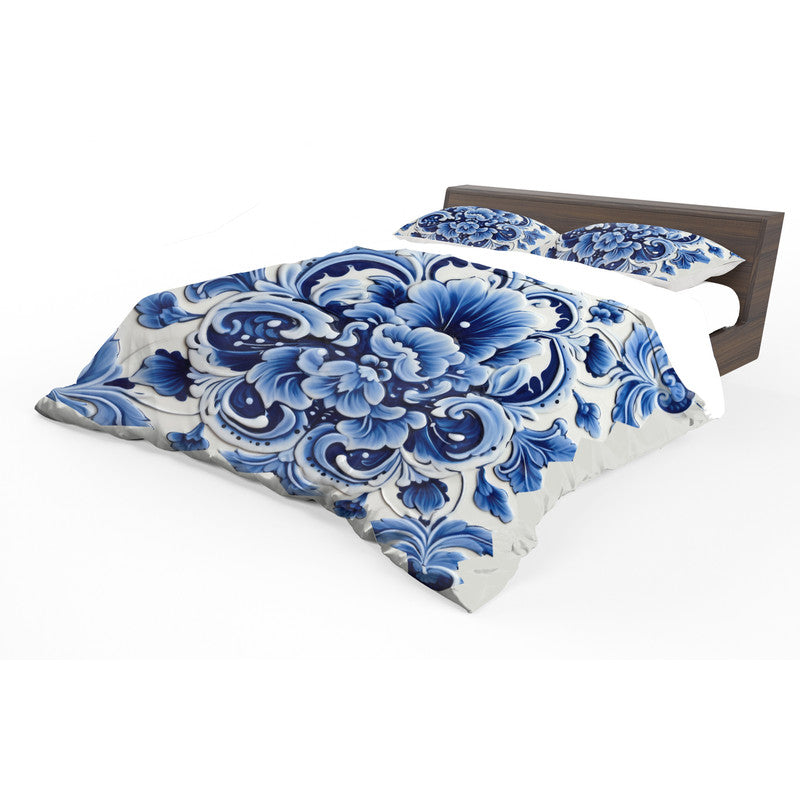Delft Petal Glaze Duvet Cover Set