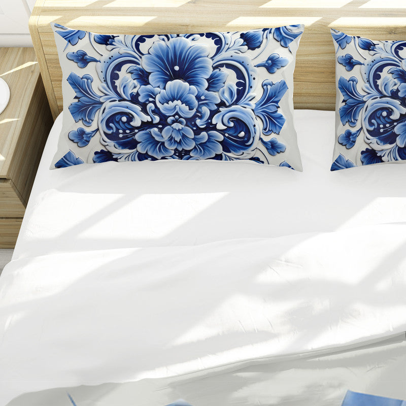 Delft Petal Glaze Duvet Cover Set
