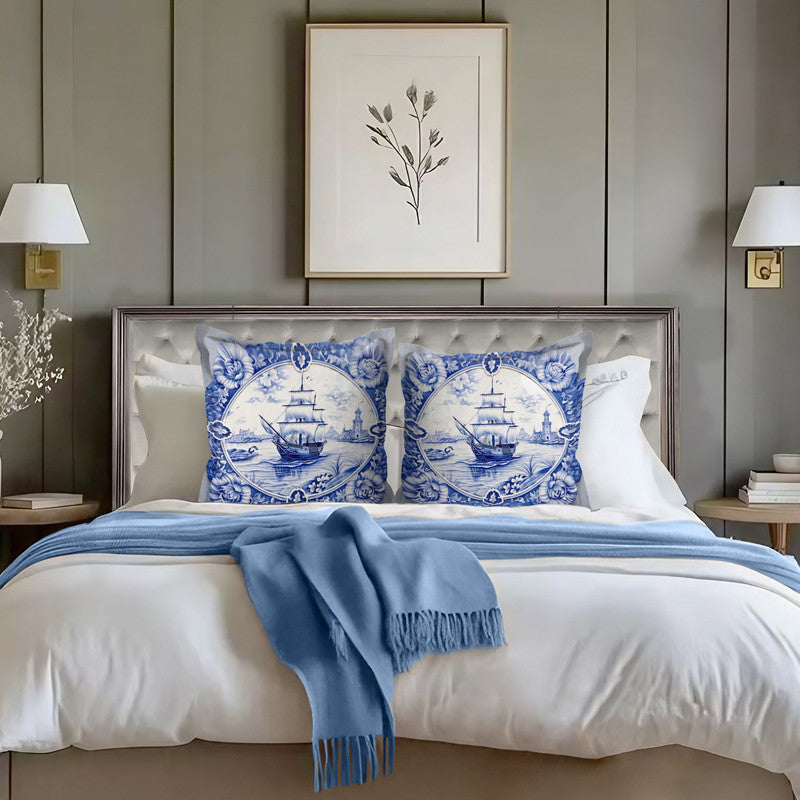 Delft Sailing Through Time Exclusive Range Cushions