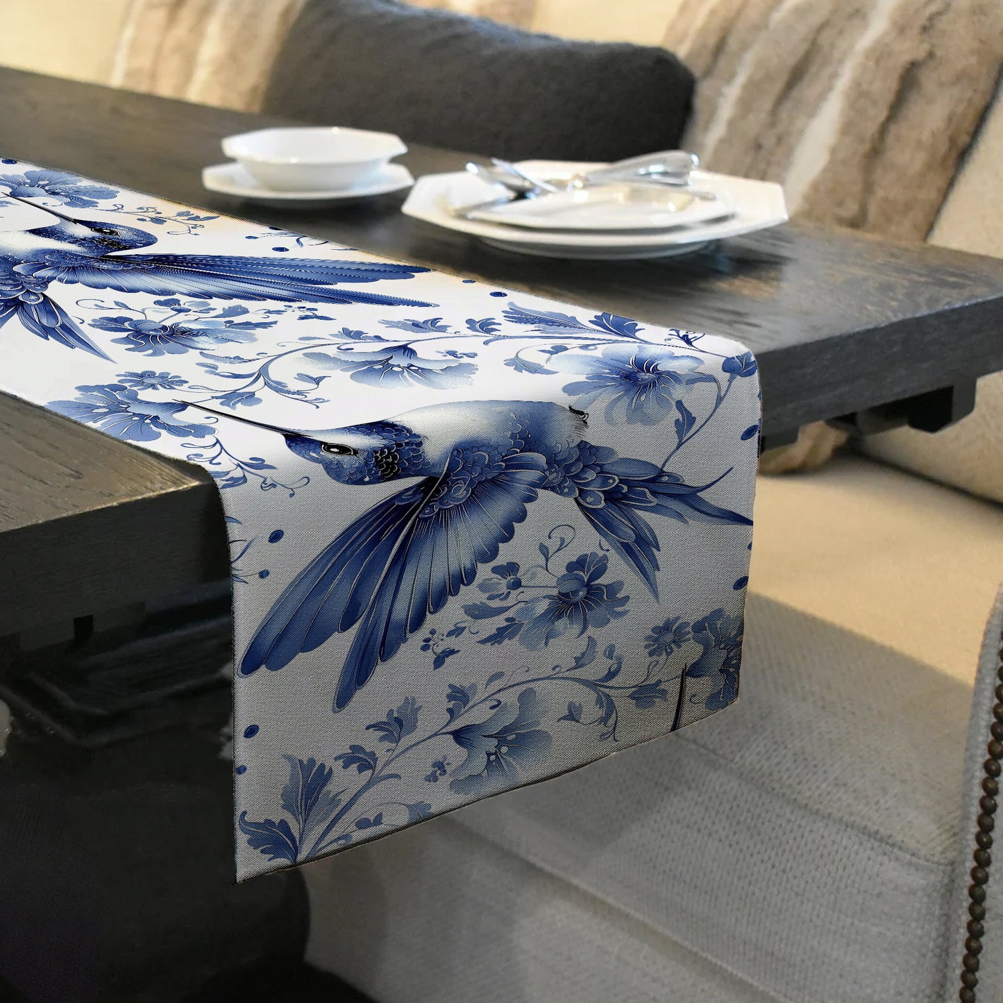 Delft Birds Table Runner by Mark van Vuuren