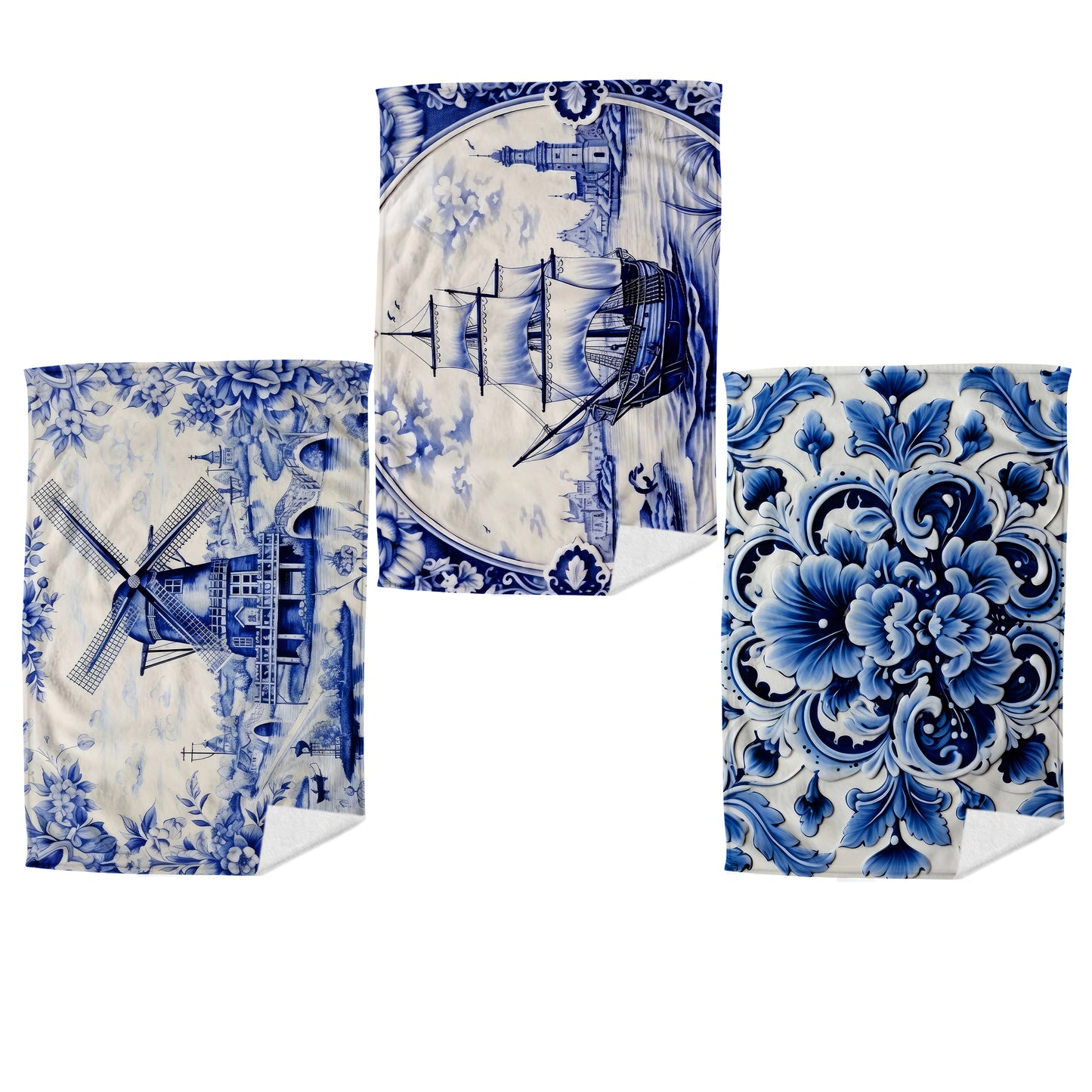 Delft Dish Cloth (Set of 3)