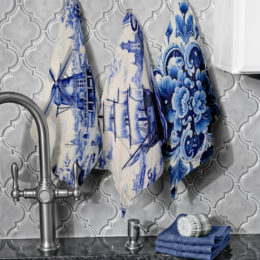 Delft Dish Cloth (Set of 3)