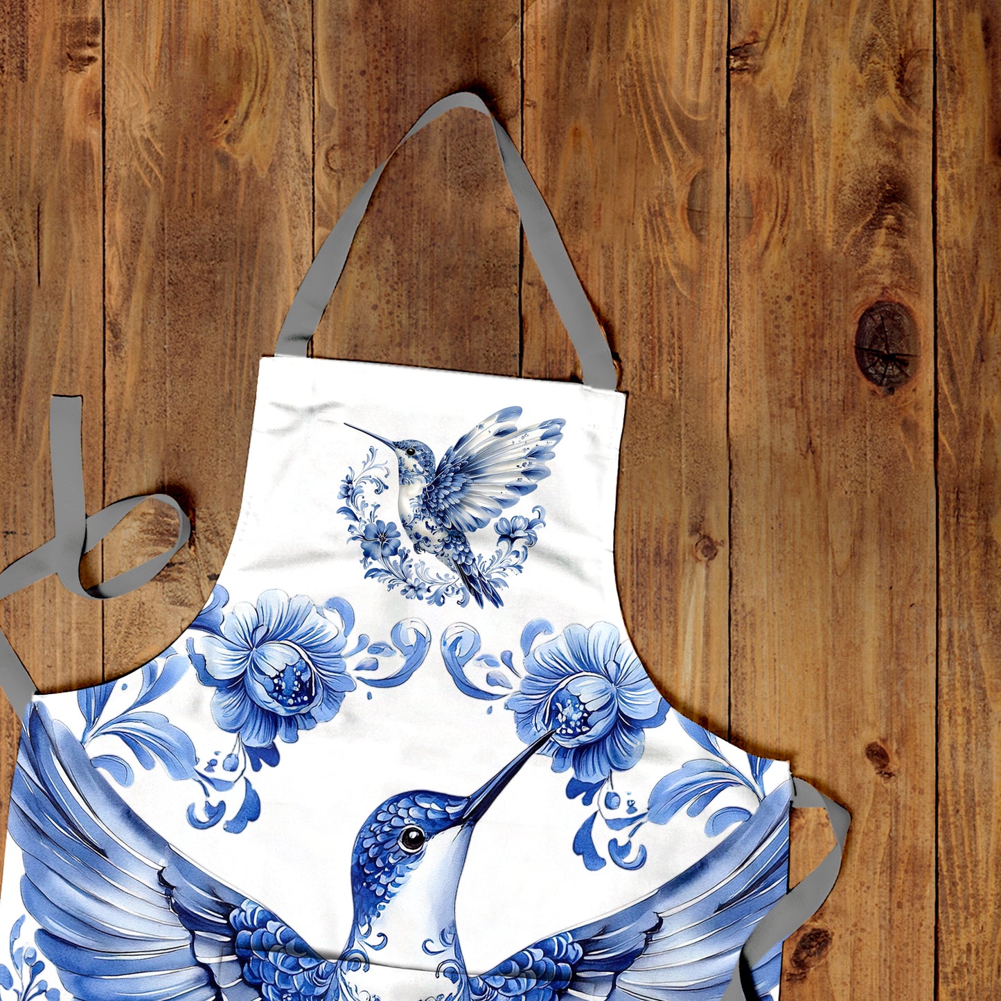 Delft Hummingbird Apron by Mark van Vuuren