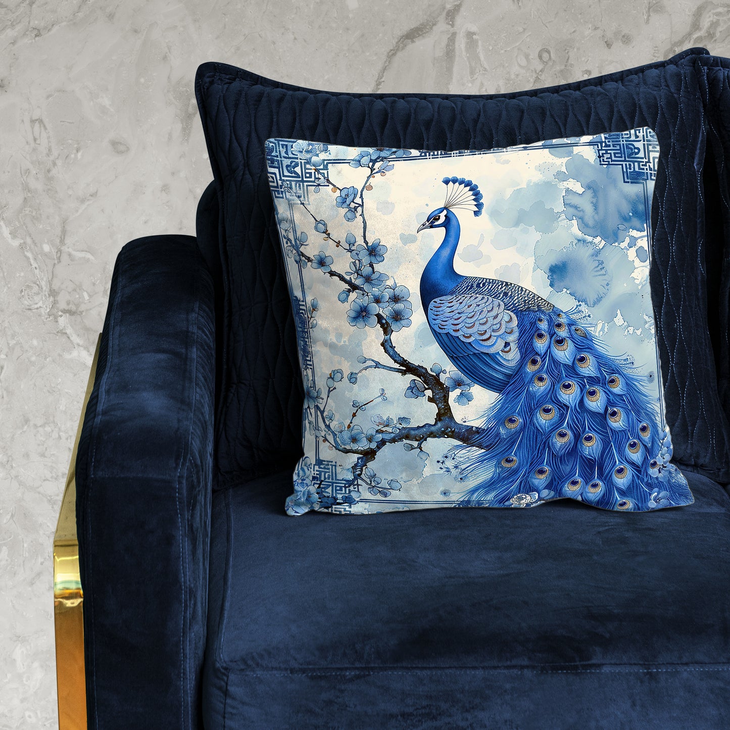 Delft Peacock Gate Luxury Scatter by Mark van Vuuren
