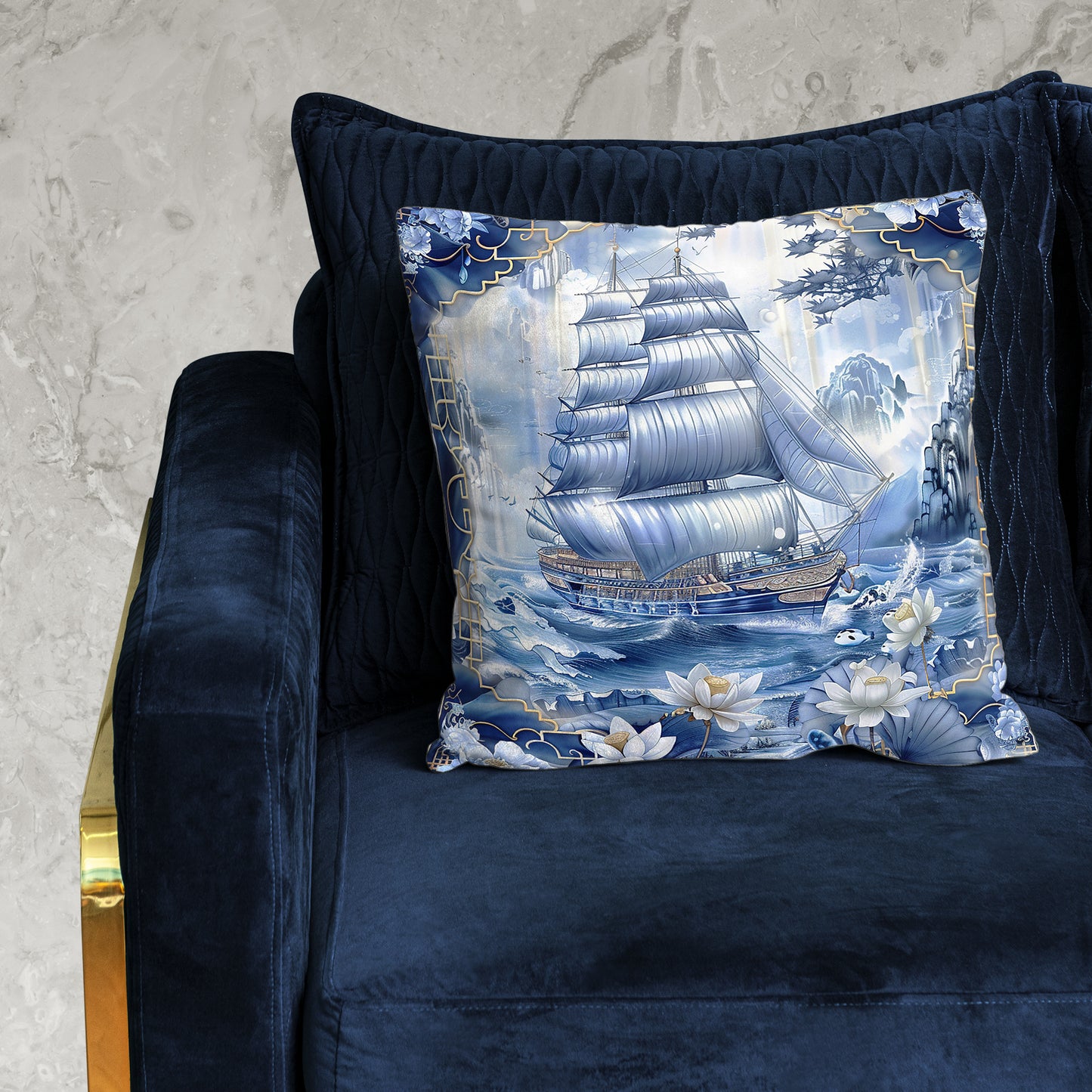 Delft Ship Luxury Scatter by Mark van Vuuren