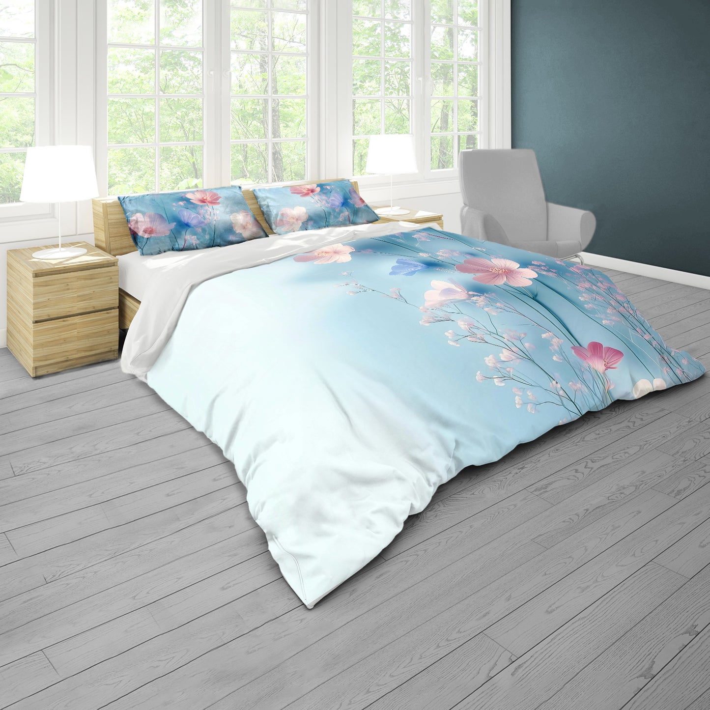 Delicant Flowers Duvet Cover Set
