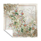 Delicate Flowers on Beige Square Tablecloth