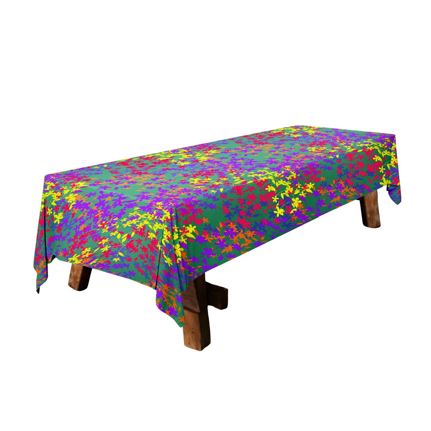 Delicate Multicolour Floral 3m Rectangle Tablecloth