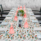 Delicate Petals on White 3m Rectangle Tablecloth