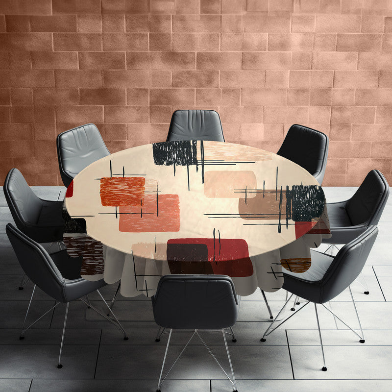 Desert Rhythm Round Tablecloth by Wikus Schalkwyk