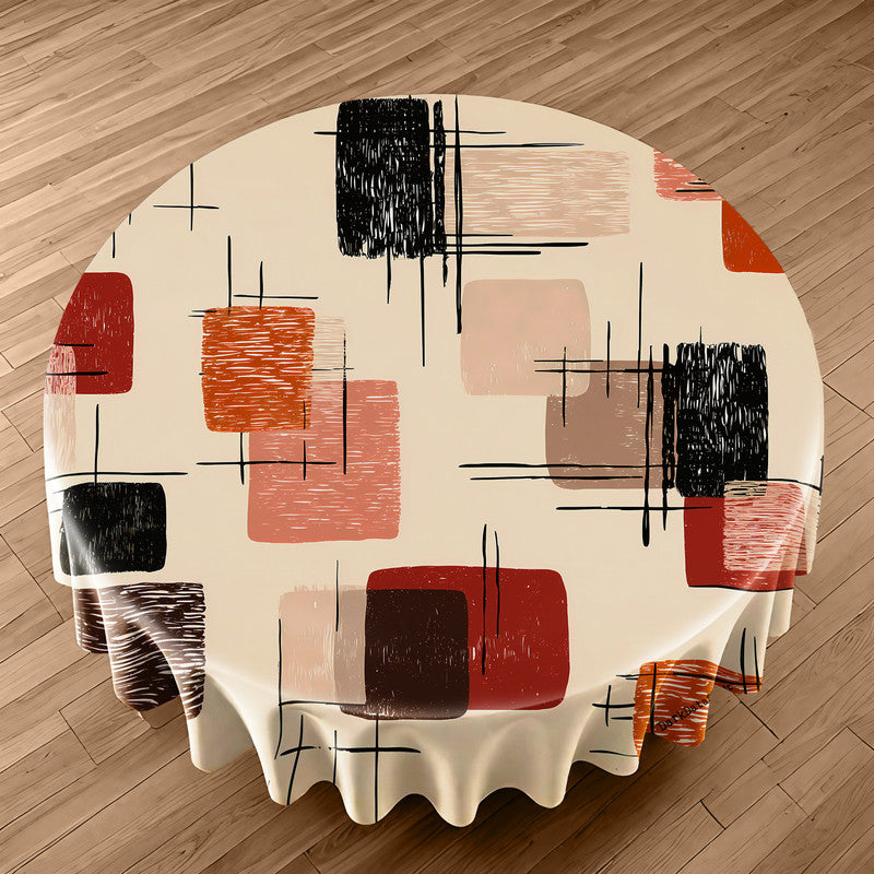 Desert Rhythm Round Tablecloth by Wikus Schalkwyk