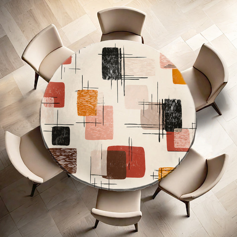 Desert Rhythm Round Tablecloth by Wikus Schalkwyk