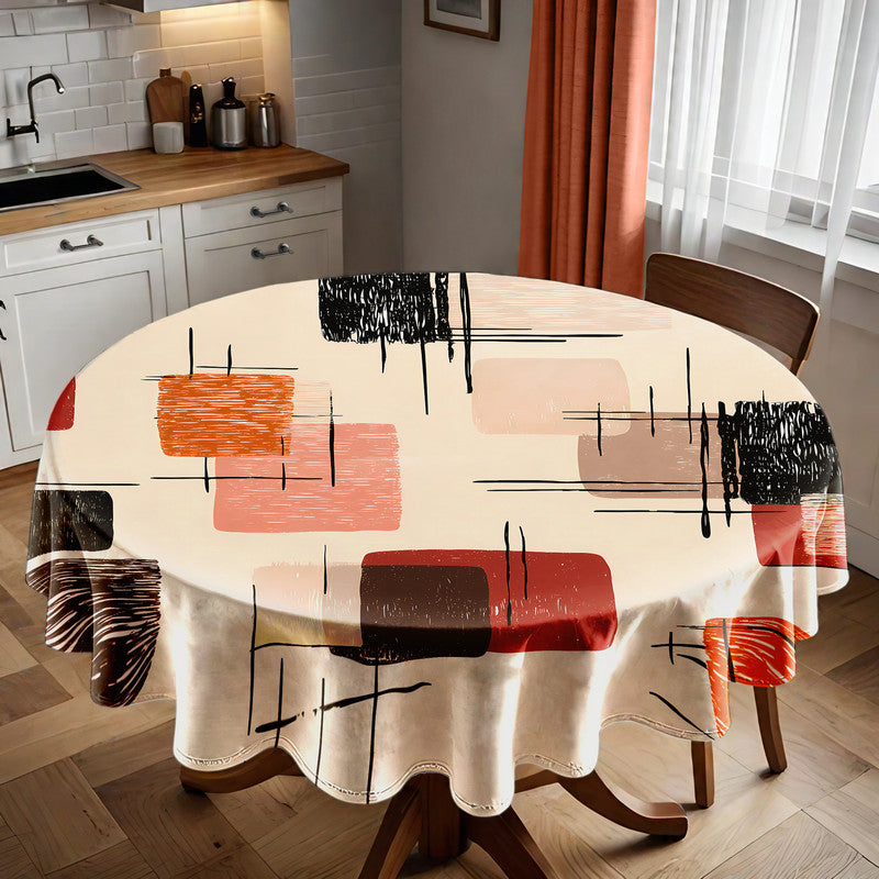 Desert Rhythm Round Tablecloth by Wikus Schalkwyk