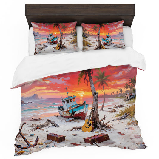 Deserted Beach Duvet Cover Set