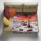 Deserted Beach Light Weight Fleece Blanket