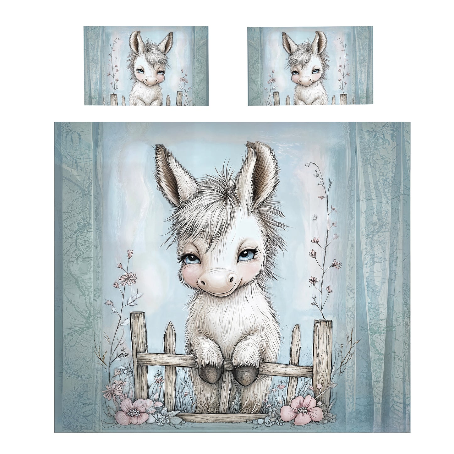Dickey the Donkey Kids Duvet Cover Set