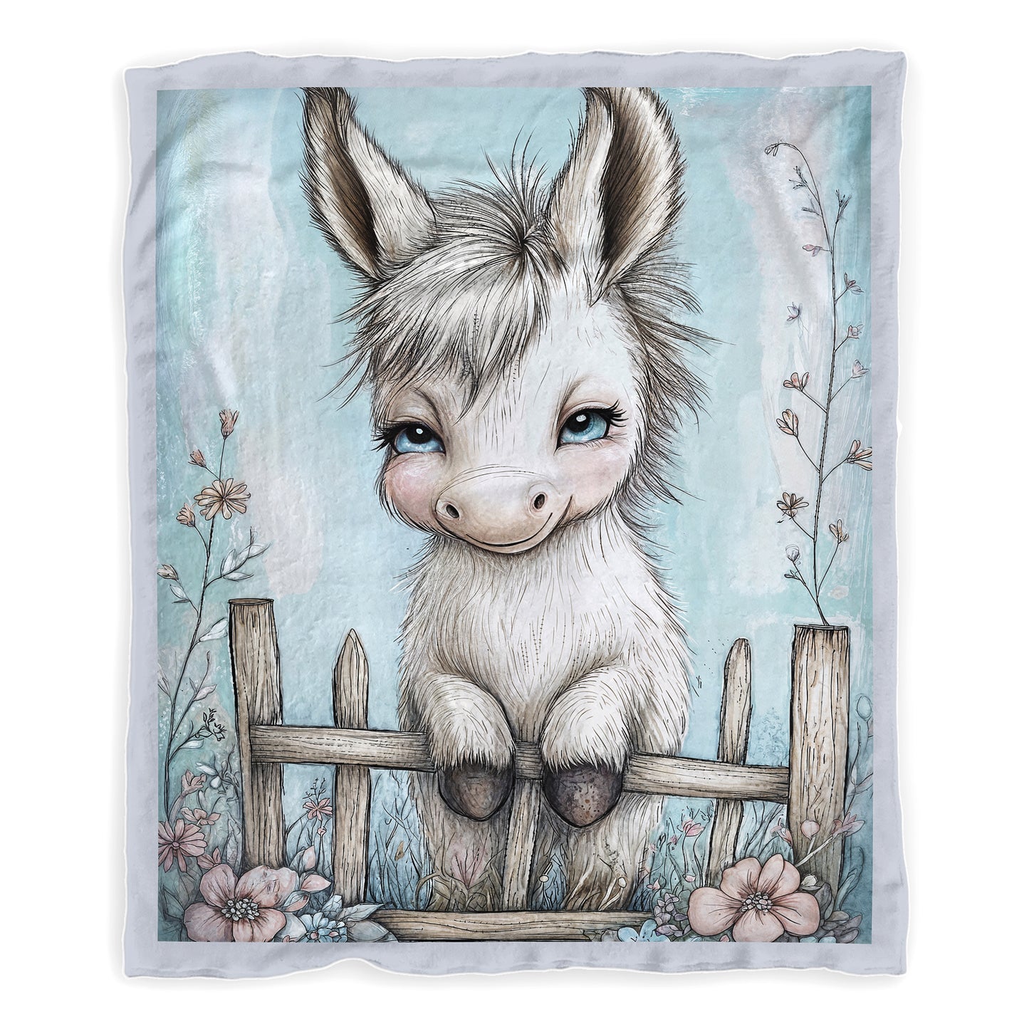 Dinky Donkey Toddler Fleece Blanket