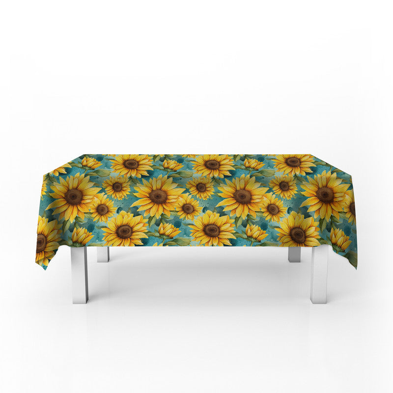 Different Sizes Sunflower Rectangle Tablecloth