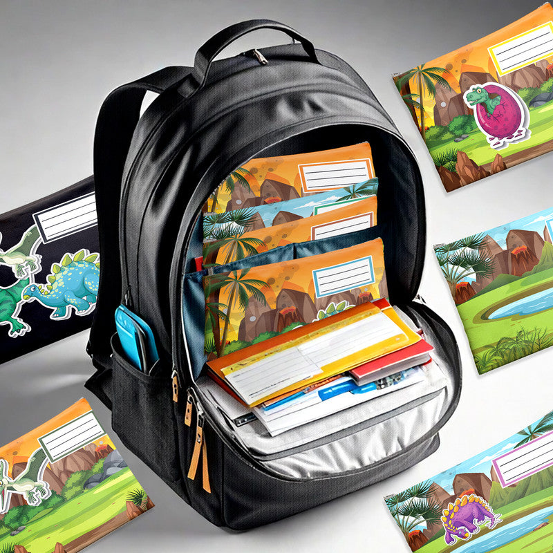 Dino Subject Savvy Book Bags Set of 9