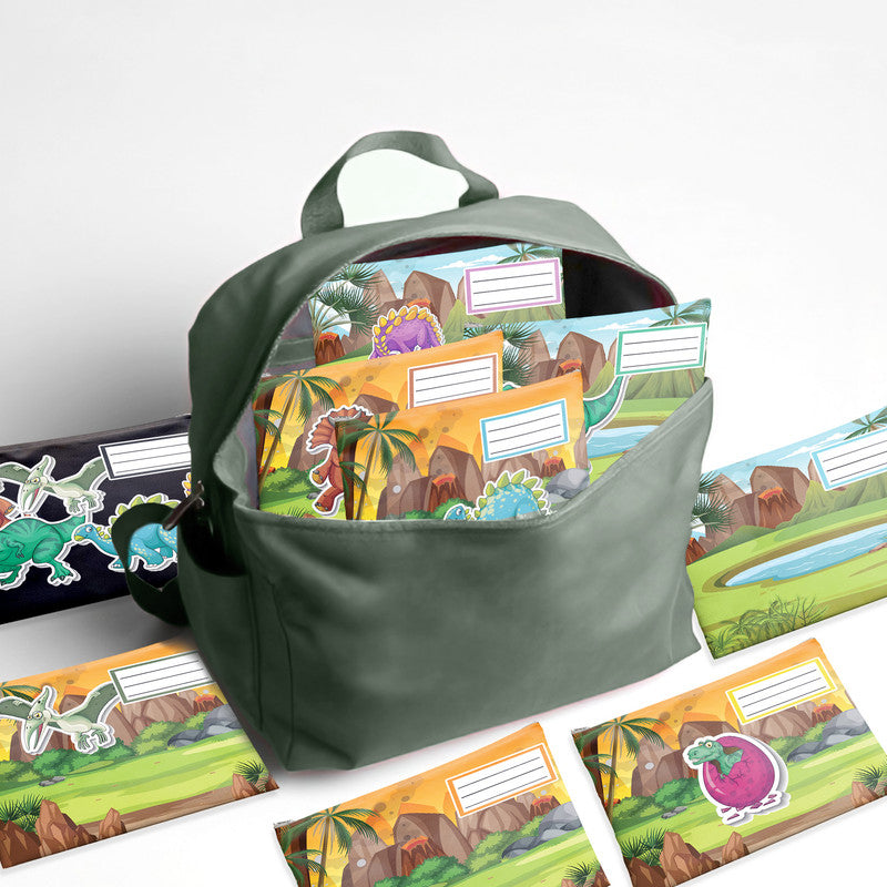 Dino Subject Savvy Book Bags Set of 9