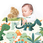 Dino Delight Jungle Baby Fleece Blanket by Wikus Schalkwyk