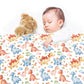 Dinosaur Party Baby Fleece Blanket